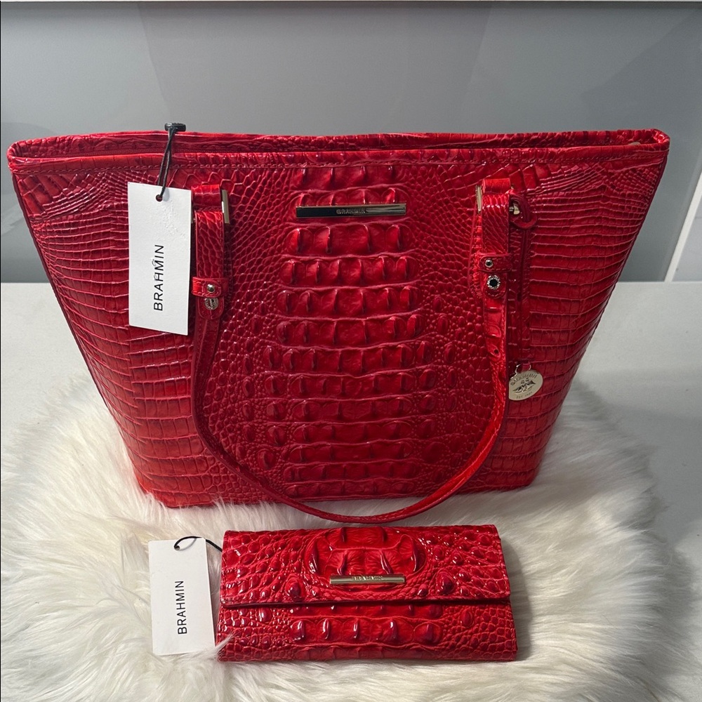 Brahmin Handbag & Wallet Set Sriracha Melbourne
